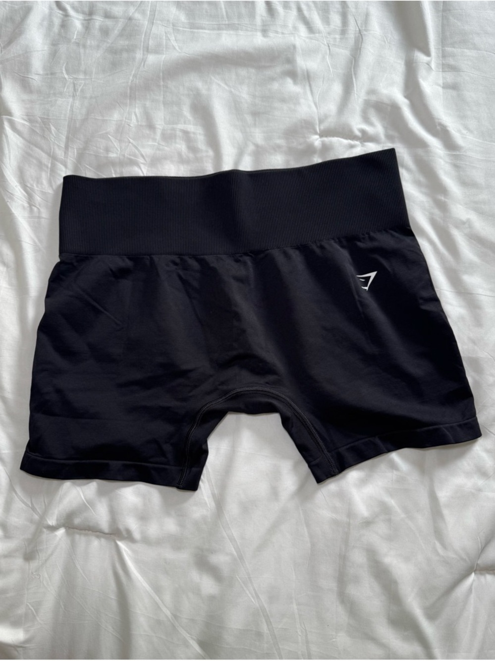 Gymshark Black High-Waist Athletic Shorts